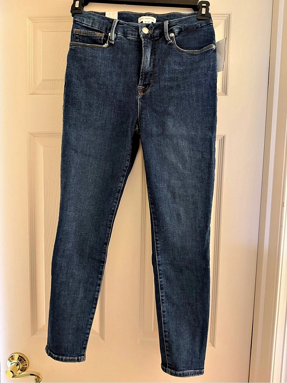 Good American Good Legs Skinny Jeans in Blue Waist 6/28 NWT
